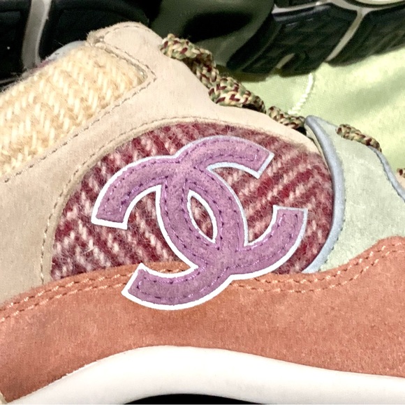 🎉Chanel CC Logo Low Top Tweed Sneakers. G39697. 2022. Women’s size 36 EU - Picture 9 of 16